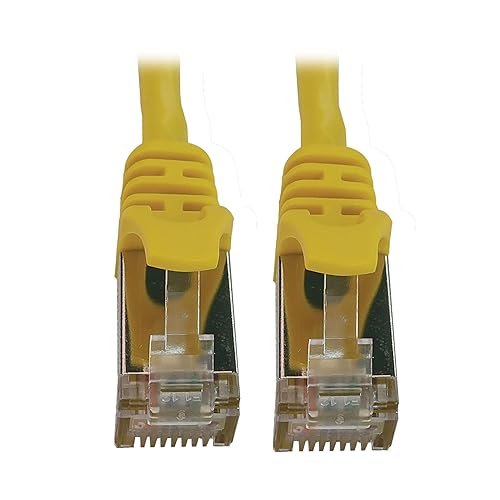 Tripp Lite Cat6a 10G Ethernet Cable, Snagless Molded Slim STP Network Patch Cable (RJ45 M/M), Yellow, 10 Feet / 3 Meters, Manufacturer's Warranty (N262-S10-YW)