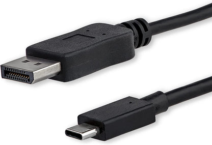 StarTech.com 6ft/1.8m USB C to DisplayPort 1.2 Cable 4K 60Hz - USB-C to DP Adapter HBR2 - USB Type-C DP Alt Mode to DP Monitor Video Cable (CDP2DPMM6B) - Limited stock, see similar item CDP2DP2MBD 6 ft / 2 m Black