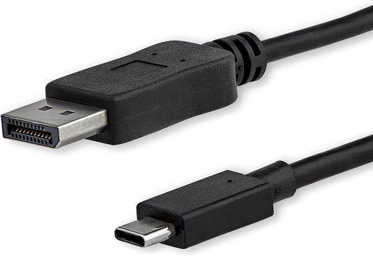 StarTech.com 6ft/1.8m USB C to DisplayPort 1.2 Cable 4K 60Hz - USB-C to DP Adapter HBR2 - USB Type-C DP Alt Mode to DP Monitor Video Cable (CDP2DPMM6B) - Limited stock, see similar item CDP2DP2MBD 6 ft / 2 m Black