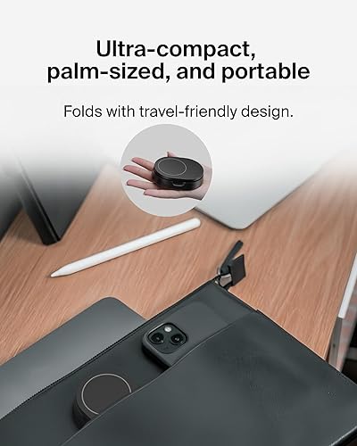Belkin Convertible Magnetic Charging Stand 15W - MagSafe-Compatible Fast Qi2 Charger, iPhone Charger for Apple iPhone 16, 16 Plus, 16 Pro, 16 Pro Max, iPhone 15 & 14, Apple Airpods Pro, & More - Black Black Pad/Stand