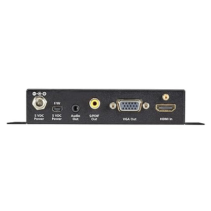 Black Box HDMI-to-VGA Scaler and Converter with Audio - Functions: Video Scaling, Audio Embedding - VGA - USB - Audio Line Out - 1 - Wall Mountable - TAA Compliant