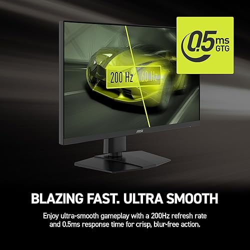 MSI MAG 274QPF E20 27-inch 2560 x 1440 (WQHD) Gaming Monitor, 200Hz, AMD Adaptive-Sync, HDR Ready, HDMI, VGA Port,VESA Mountable, Tilt, 4-Side Slim Bezel, 0.5ms, Black