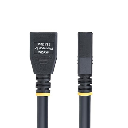 StarTech.com 10ft (3m) DisplayPort 1.4 Extension Cable, DP 1.4 Port Saver Cable, 8K 60Hz, DisplayPort Extension Cord, M/F
