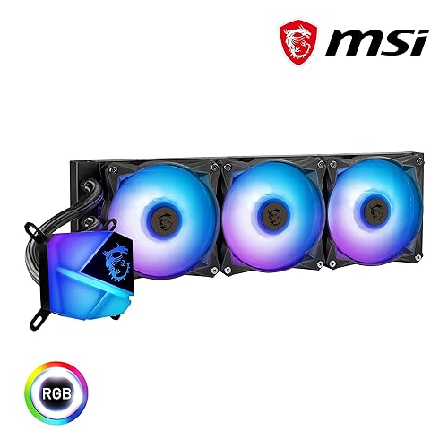 MSI MAG CoreLiquid C360 - AIO ARGB CPU Liquid Cooler - 360mm Radiator - LGA 1700 Ready - Triple 120mm ARGB PWM Fans