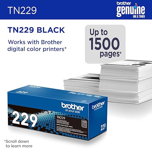 Brother Intl. Corp. Genuine TN229BK Standard Yield Black Toner Cartridge