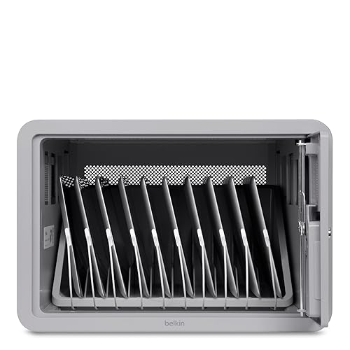 Belkin B2B117 Secure and Charge Station with Surge-Protected Power Source for All iPad Generations (Including iPad Pro), Samsung Galaxy, Chromebook, e-Readers, and Laptops Up to 13-Inch, Designed for School, Classroom and Home Use