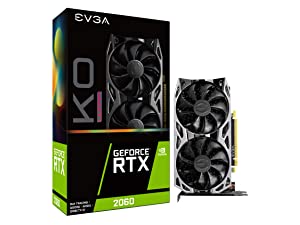 EVGA 06G-P4-2068-KR GeForce RTX 2060 KO Ultra Gaming, 6GB GDDR6, Dual Fans, Metal Backplate KO Ultra Fan Dual Fan
