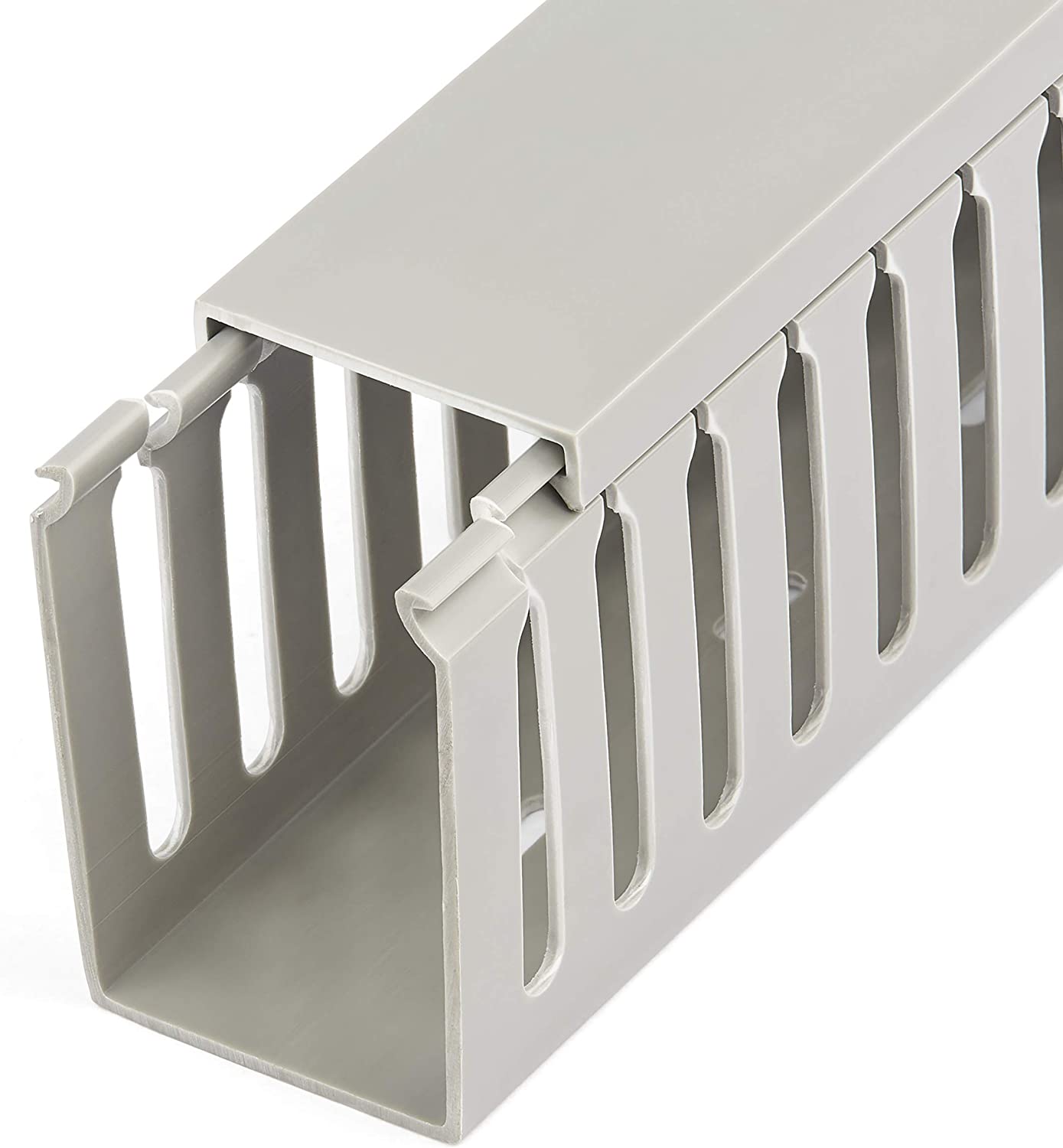 StarTech.com Cable Management Raceway w/Parallel Slots 78in - Network Cable Hider Kit - Slotted Wall Wire Duct System - Cord Concealer Channel - Surface Mount Wiring Channel PVC UL Rated (CBMWD5075) 2.0 in (5 cm) x 3.0 in (75 mm)