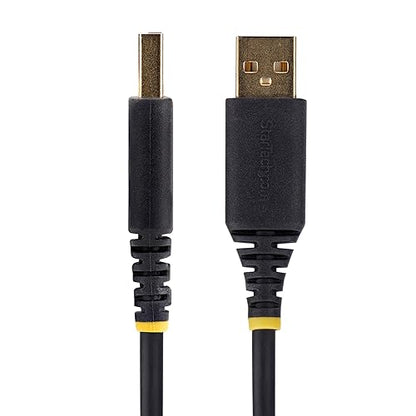 StarTech.com 1ft/30cm USB to Null Modem Serial Adapter Cable, COM Retention, FTDI, USB-A to RS232, Changeable DB9 Nuts/Screws