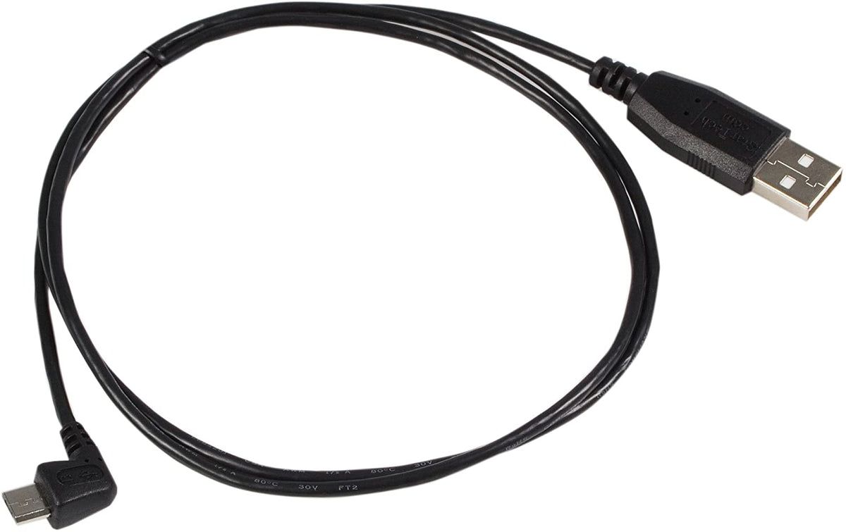 StarTech.com 6 ft. (1.8 m) Right Angle Micro USB Cable - USB 2.0 A to Right Angle Micro B - Black - Micro USB Cable (UUSBHAUB6RA) 6 ft / 2m Right Angle