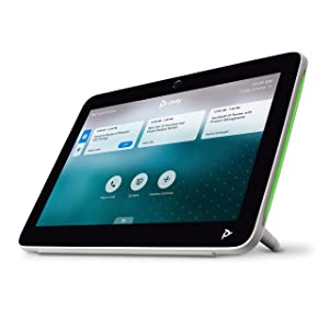 Poly TC10 Touch Control Panel for Room Scheduling &amp; Meeting Controls (Plantronics + Polycom) - Easily Schedule Conference Rooms - Share Content w/a Tap - Control Video Calls - Zoom Certified - White