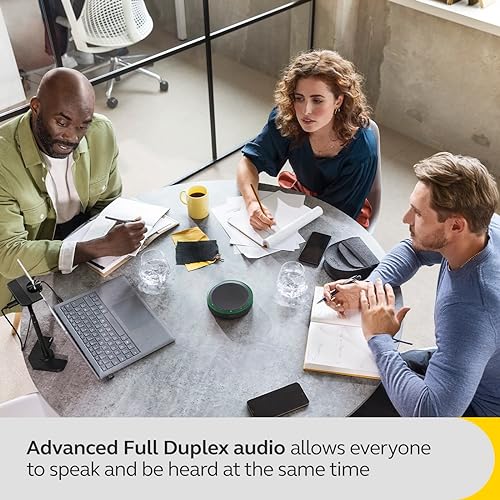 Jabra Speak2 75 Wireless Bluetooth Speakerphone - Portable Speaker with 4 Noise-Cancelling Mics, 65mm Full-Range Speakers & USB-C Bluetooth Adapter - Certified Microsoft Teams Speaker - Dark Grey MS Teams, Link 380c Speak2 75