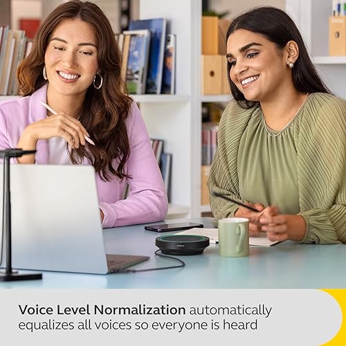 Jabra Speak2 40 Portable Speakerphone - 4 Noise-Cancelling Mics, Full-Range 50mm Portable Speaker, Wideband Audio and USB-A and USB-C Connections - Certified for Zoom and Google Meet - Dark Grey Speak2 40 UC