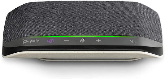 Poly Sync 10 USB Speakerphone (Plantronics) - Two-In-One Portable Speaker for Audio/Video Conference Calls &amp; Music - USB Powered - Dual-Mic, Full-Duplex Audio - Works w/Teams (Certified), Zoom, &amp; More