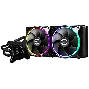 EVGA CLCx 280mm All-in-One LCD CPU Liquid Cooler, 2X 140mm PWM ARGB Fans, Intel, AMD, 5 YR Warranty, 400-HY-CX28-V1 280mm CLCx