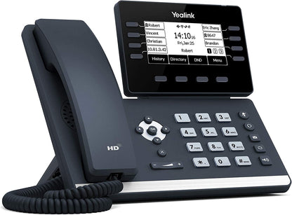 Yealink SIP-T53 IP Phone, 12 VoIP Accounts. 3.7-Inch Graphical Display. USB 2.0, Dual-Port Gigabit Ethernet, 802.3af PoE, Power Adapter Not Included
