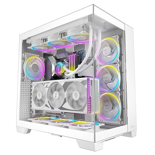 Title: Antec C8 White, RTX 40 GPU Support, Independent PSU Cooling, Type-C 10Gbps Port, Seamless Tempered Glass Side Panels, 360mm Radiator Support, Full-Tower E-ATX PC Case