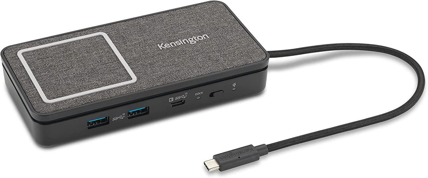 Kensington Ipad and Mac USB-C Dual 4K HDMI Docking Station with Qi Charging (K32800WW)