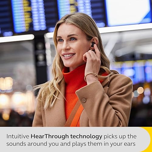 Jabra Evolve2 True Wireless Earbuds - in-Ear Bluetooth Earbuds with Active Noise Cancellation MultiSensor Voice Technology - Certified to Work with Your Virtual Meeting Apps - Black USB-C UC