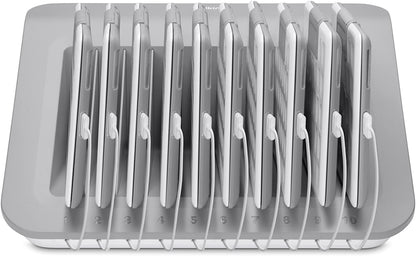 Belkin Store and Charge (AC Classroom Charging Station for Laptops, Tablets) &amp; 10-Outlet Metal Power Strip Surge Protector, 15ft Cord AC Charge Charging Station + Charger