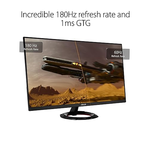 ASUS TUF Gaming 27” 1080P Monitor (VG279Q3R) - Full HD, 180Hz, Fast IPS, Extreme Low Motion Blur, 1ms, FreeSync, Variable Overdrive, Shadow Boost, Eye Care, 100% sRGB