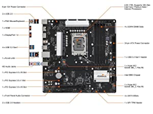 ASRock B660M Phantom Gaming 4 Socket LGA1700/ Intel B660/ DDR4/ SATA3&amp;USB3.2/ M.2 Micro ATX Motherboard