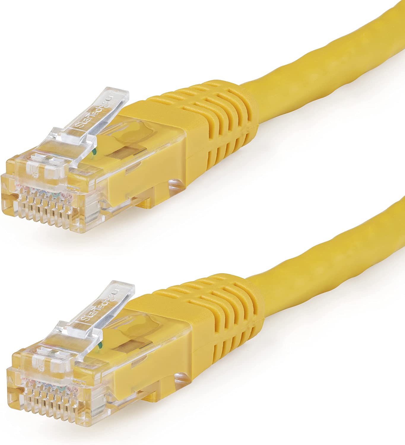 StarTech.com 20ft CAT6 Ethernet Cable - Yellow CAT 6 Gigabit Ethernet Wire -650MHz 100W PoE++ RJ45 UTP Molded Category 6 Network/Patch Cord w/Strain Relief/Fluke Tested UL/TIA Certified (C6PATCH20YL) Yellow 20 ft / 6 m 1 Pack