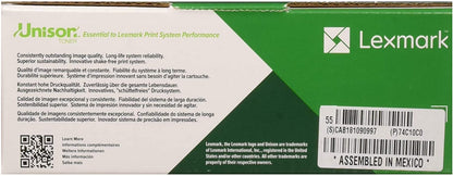 Lexmark 74C10C0 Unison Toner Cartridge, Cyan