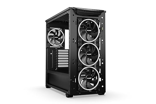 be quiet! Shadow Base 800 FX - ARGB - 4 Light Wings 140mm PWM Fans - Mid-Tower PC Gaming Case - 420mm radiators or E-ATX motherboards Support - Black - BGW63 BGW63 Black