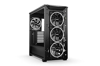be quiet! Shadow Base 800 FX - ARGB - 4 Light Wings 140mm PWM Fans - Mid-Tower PC Gaming Case - 420mm radiators or E-ATX motherboards Support - Black - BGW63 BGW63 Black