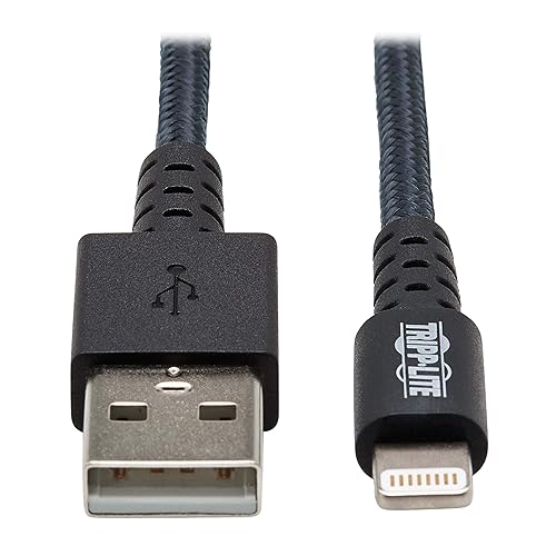 Tripp Lite M102AB-01M-WH Safe-IT USB-C To Lightning Sync/Charge Antibacterial Cable (M/M), MFi Certified, White, 1 M (3.3 Ft.)