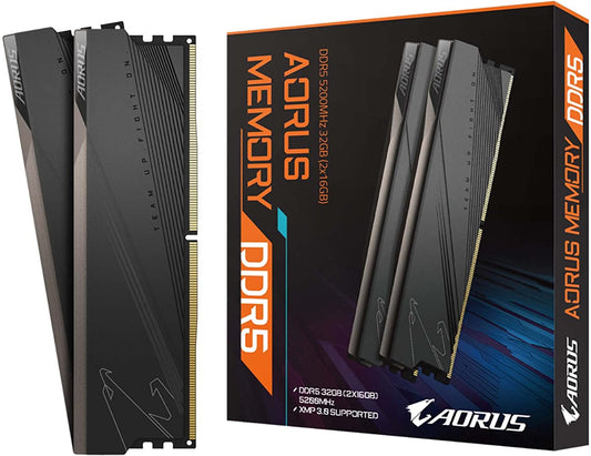Gigabyte AORUS Memory GP-ARS32G52D5 (DDR5 32GB (2x16GB) 5200MHz) 5200MHz Memory- GP-ARS32G52D5