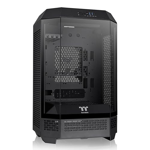 Thermaltake Tower 300 Black Micro-ATX Case; 2x140mm CT Fan Included; Support Up to 420mm Radiator; Optional Chassis Stand Kit Allows Horizontal Display; CA-1Y4-00S1WN-00; 3 Year Warranty Tower 300 Case Black