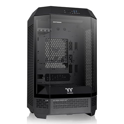 Thermaltake Tower 300 Black Micro-ATX Case; 2x140mm CT Fan Included; Support Up to 420mm Radiator; Optional Chassis Stand Kit Allows Horizontal Display; CA-1Y4-00S1WN-00; 3 Year Warranty Tower 300 Case Black
