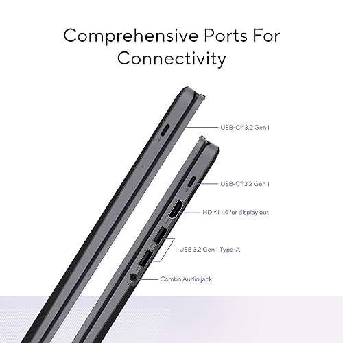 ASUS Chromebook Plus CX34 Laptop, 14" FHD (1920x1080) Touchscreen, Intel® Core™ 5 Processor 120U, 512GB SSD, 16GB LPDDR5 RAM, ChromeOS, Gray, CX3402CVA-DSU51T-CB