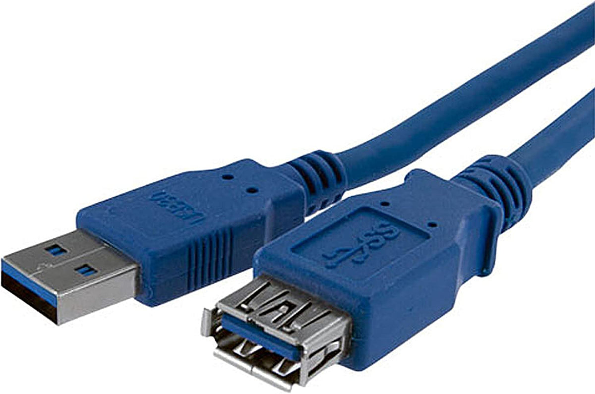StarTech.com 1m Blue SuperSpeed USB 3.0 Extension Cable A to A - Male to Female USB 3 Extension Cable Cord 1 m (USB3SEXT1M) 3 ft Blue