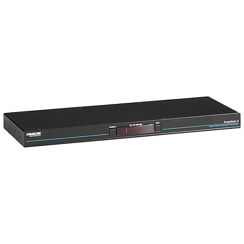 Black Box Freedom II KM Switch - 8-Port - 8 Computer(s) - 1 Local User(s) - 2 x Network (RJ-45) - 2 x PS/2 Port - 13 x USB - TAA Compliant