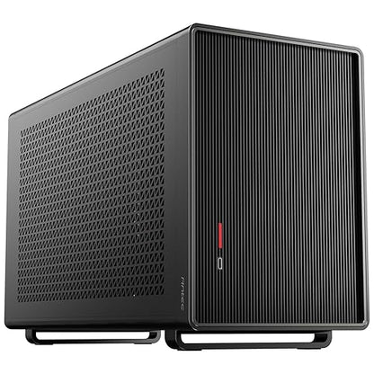 Antec Performance 1 M Black, Fans Not Included, High Airflow Solid Panels, RTX40 Compatible, 2 x 140mm Fans Support, PCIe 4.0 Riser Cable, CNC & Aluminum Crafted, Type-C, Mini ITX Gaming Case