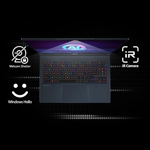 MSI Stealth 16 AI Studio A1VFG-073CA 16 QHD+ 240Hz Ultra Thin and Light Gaming Laptop, Intel Core Ultra9-185H, RTX 4060, 32GB DDR5, 1TB NVMe SSD, Windows 11 Home