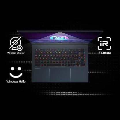 MSI Stealth 16 AI Studio A1VFG-073CA 16 QHD+ 240Hz Ultra Thin and Light Gaming Laptop, Intel Core Ultra9-185H, RTX 4060, 32GB DDR5, 1TB NVMe SSD, Windows 11 Home