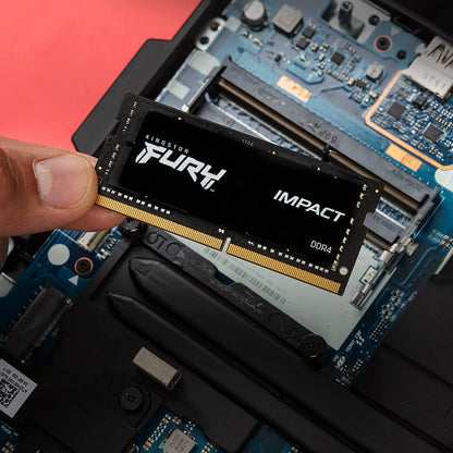 Kingston FURY Impact 32GB 3200MHz DDR4 CL20 Laptop Memory Single Stick KF432S20IB/32, Black