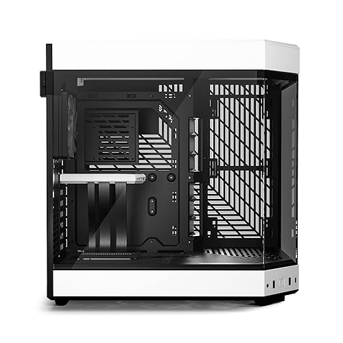 HYTE Y60 Modern Aesthetic Dual Chamber Panoramic Tempered Glass Mid-Tower ATX Computer Gaming Case with PCIE 4.0 Riser Cable Included, White (CS-HYTE-Y60-BW)