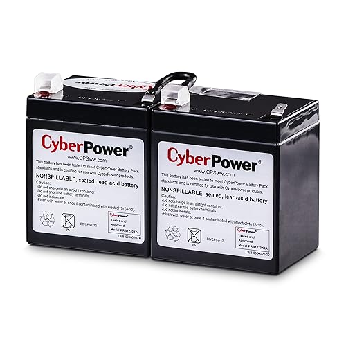 CyberPower RB1270X2A UPS Replacement Battery Cartridge, Maintenance-Free, User Installable, 12V/7Ah