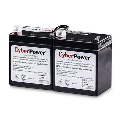 CyberPower RB1270X2A UPS Replacement Battery Cartridge, Maintenance-Free, User Installable, 12V/7Ah