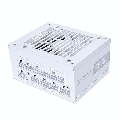 Lian Li SP850 Gold - 850 Watt SFX Form Factor Power Supply with Native 12V-2x6 Cable - Low Noise - 80 Plus Gold Efficiency - ATX 3.1 & PCIe 5.0 Compliant - 92mm FDB Fan - 10-Year - White (SP850G.W) Gold 850W (V2) White