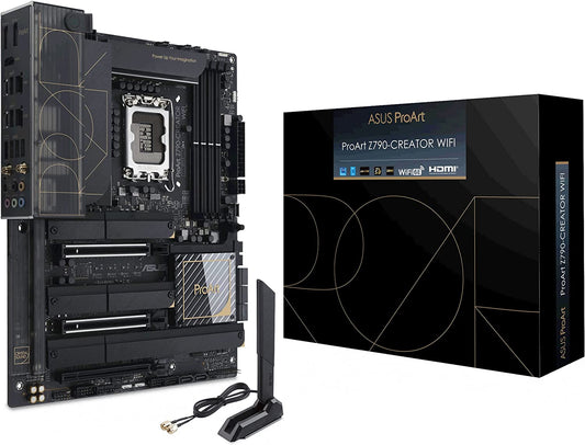 ASUS ProArt Z790-Creator WiFi 6E LGA 1700(Intel® 12th&amp;13th Gen) ATX Content Creator Motherboard(PCIe 5.0,DDR5,2X Thunderbolt™ 4,10G&amp;2.5G LAN,4xM.2/NVMe SSD,Front Panel USB 3.2 Gen2x2 Type-C)