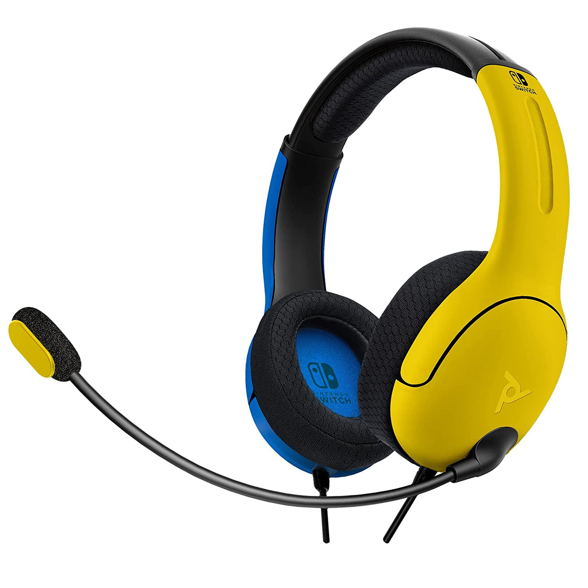 PDP Gaming LVL40 Stereo Headset with Mic for Nintendo Switch - PC, iPad, Mac, Laptop Compatible - Noise Cancelling Microphone, Lightweight, Soft Comfort On Ear Headphones, 3.5mm jack - Yellow &amp; Blue Yellow/Blue Headset