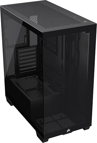 CORSAIR 3500X Mid-Tower ATX PC Case – Panoramic Tempered Glass – Reverse Connection Motherboard Compatible – No Fans Included – Black Non-RGB Black