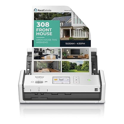Brother ADS-1800W Wireless Compact Desktop Scanner with Colour Touchscreen – Bluetooth, Photo & Document Scanning for Business and Home Use