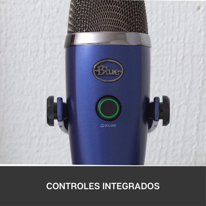 Blue microphones Blue Yeti Nano Premium USB Microphone for Recording, Streaming, Gaming, Podcasting on PC and Mac, Condenser Mic with Blue VO!CE Effects, Cardioid and Omni, No-Latency Monitoring - Vivid Blue Vivid Blue Microphone